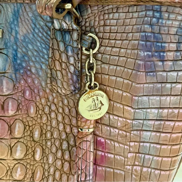 Brahmin Multicolor Croc-Embossed Tote - Picture 3 of 16